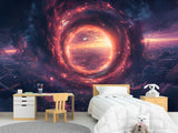 Non-Woven Wall Mural for Living Room, Bedroom, or Office — "Fantastic Portal in Space"
