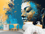 Wall Print Non-Woven Wall Murals With Design Photo Wallpaper "Buddha" For Room, Bedroom, Living Room Decor