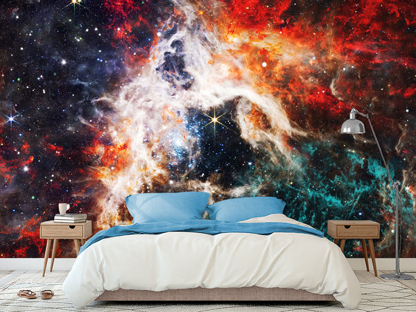 Peel and Stick Wall Mural 3D Print for Bedroom “Infinity of the Galaxy”