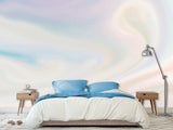 Art Print Non-Woven Full-Wall Wallpaper Modern Combination Of Trendy Colors 'Pastel Mix Of Blue And Pink' For Living Room, Bedroom, Kids Room 🎨
