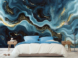 Incredible Design Accent Wall Self-Adhesive Wallpaper For Creative Office Or Living Room Design "Blue Domination"