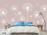 Non-Woven Minimalist Wallpaper With Dandelion Design, Photo Wallpaper For Decorating Bedroom, Living Room 🌿