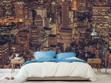 Durable Self-Adhesive Photo Wallpaper For Living Room, Bedroom Design "Night City Of New York"