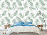 Traditional Wall Murals "Palm Leaves On White Background"  Unique Print For Bedroom  Living Room Kids Room🌿