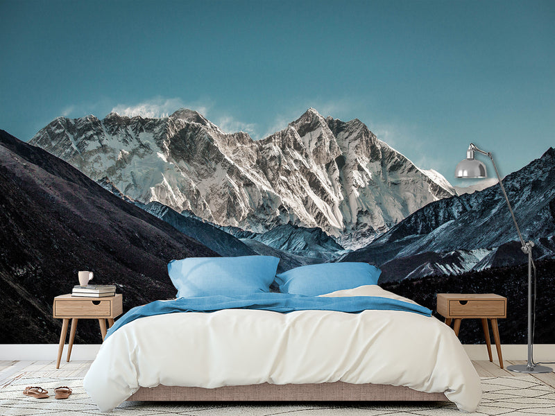 Modern Peel and Stick Full Wall Mural with "Mount Everest" Design — Stylish Desing for Office or Bedroom