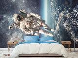 Self-adhesive Mural with a pattern for a teenager, photo wallpaper “Cosmonaut”