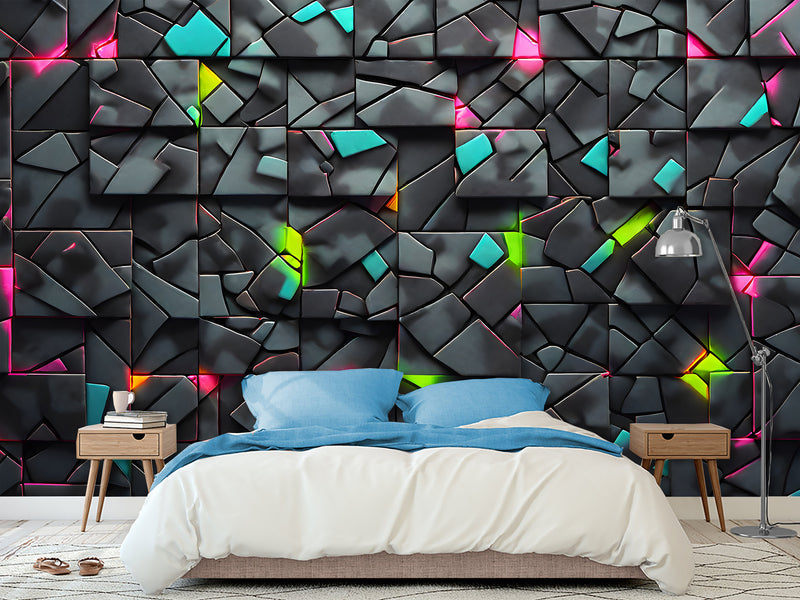 Modern prints for the office, living room, and game room Non-woven photo wallpaper with a 3D effect