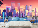 Non-Woven Wall For Kids Room/Bedroom Print Superhero City Wallpaper