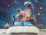 3D Peel and Stick Wall Mural – “Cosmic Fantasies” Full Wall Wallpaper