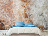 Abstract Composition Peel and Stick Mural Art Design "Beige Crystals" For Hall Living Room Decoration