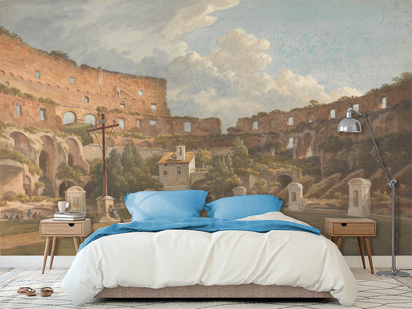 Non-Woven Wall Mural – Reproduction of Painting “Colosseum in Ancient Rome” – For Living Room or Bedroom