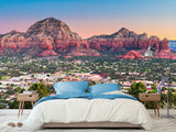 Full-Wall Peel and Stick Wallpaper with "Capitol Butte, Sedona" Design — Stylish Home Wall Mural