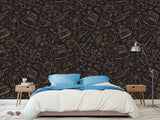 Themed Vinyl Wallpaper Peel and Stick Mural for Coffee Lovers, Perfect for Kitchen, Cafés, Dining Room, Office 'Coffee Art' ☕