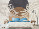 Natural Print Full Wall Vinyl Wallpaper Pell and Stick "Tropical Leaves" Desing For Office Bedroom Living Room🌿