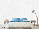 White Non-Woven Wallpaper Art Design for Living Room or Lounge Area – "White Abstraction – Modern Minimalism"