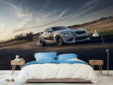 Peel and Stik Mural Full Print Wall Print High-Speed Racing Car Poster for Gym or Game Room Decor