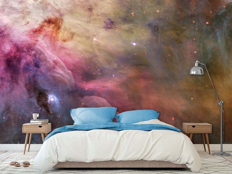 Astronomy theme – cosmic phenomena on the ceiling for stargazing at home Traditional wallpapers for the living room or bedroom 🌌