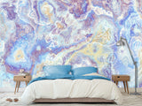 Peel and Stick Abstract Wall Mural Art Desing Abstraction: Blue Color Flows' for Bedroom & Living Room