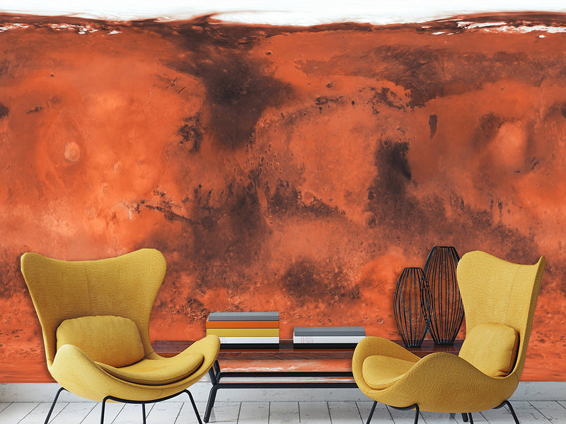 Traditional Full-Wall Wallpaper – Abstract Art 'Red Blurs' | Accent Wall Design Foe Home