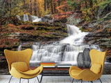 Nature-Inspired Full-Wall Self-Adhesive Wallpaper – "Mountain Waterfall", Perfect for Home Decor, Hotel Design, or Spa Area
