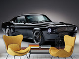 Peel and stick Wall Mural Inspired by Ford Mustang – Bold Wallpaper for Room/Garage/Gym