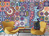 Art Design Geometric Vinyl Wallpaper Peel and Stick Cubes For Office, Workspace