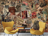 Unique Design Traditional Wall Murals Decor For Office, Bedroom, Living Room Vintage Collage "Wild West"🤠📰