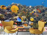 Nature Print Self-Adhesive Wallpaper "Fascinating Underwater World" – For School, Teen Room, Office 🌊