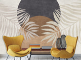 Natural Print Full Wall Vinyl Wallpaper Pell and Stick "Tropical Leaves" Desing For Office Bedroom Living Room🌿