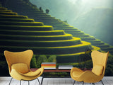 Non-Woven Photo Wallpaper Print For Living Room Or Bedroom "Asian Landscape" Creating Calmness At Home