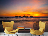 Non-Woven Mural Large Wall Art For Bedroom, Living Room Or Relaxation Zone – Ocean Sunset