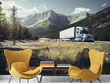 Peel and Stik Wallpaper Volvo On Mountain Road – 3D Wall Art For Bedroom, Kitchen And Living Room