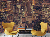 Durable Self-Adhesive Photo Wallpaper For Living Room, Bedroom Design "Night City Of New York"