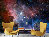 Non-Woven Wallpaper Full Wall Mural – “Star Cluster in the Infinite Universe” – Print for Bedroom or Living Room