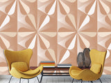 Beige Geometric Wallpaper – Full-Wall Self-Adhesive Mural for Living Room or Lounge Area, "Beige Geometric Pattern"