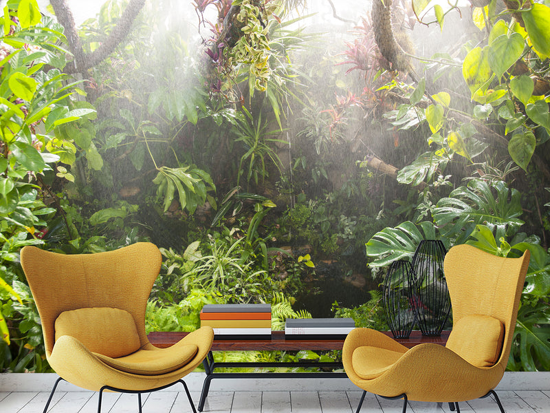 Self-Adhesive Wallpaper – Custom Design for Lounge Area, "Greenhouse by Egon Zitter"