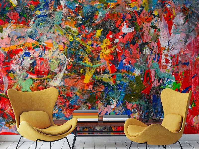 Self-Adhesive Wallpaper – Art Design for Home, Abstract "Paint Strokes