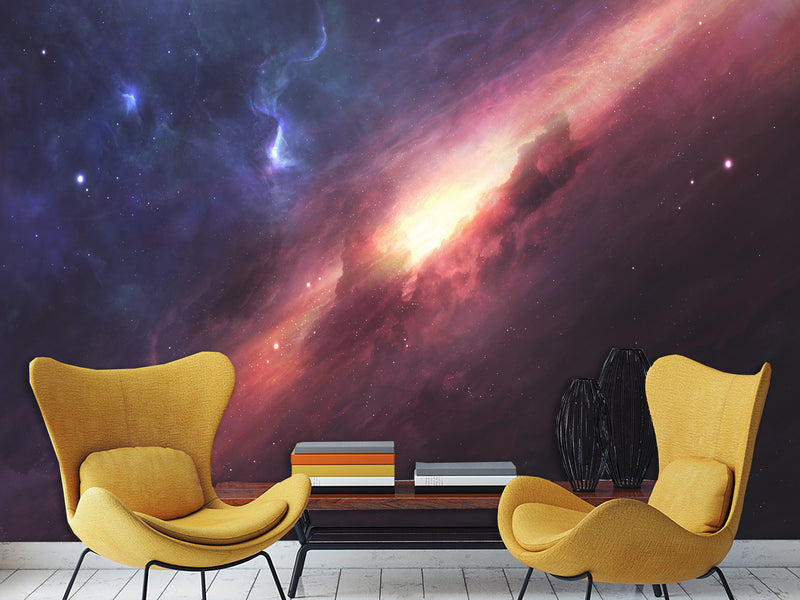 Peel and Stick Wall Mural Full-Wall Photo Wallpaper "Cosmic Nebula" Design For Bedroom Or Living Room