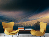 ✨Abstract Style Design for Space Decoration Peel and Stick Mural "Golden Wave" for Kitchen, Hall, Art Space