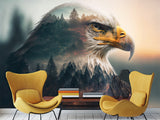 Brutal Design For Hall Or Gym Vinyl Wallpaper Peel and Stick Motivational Wall Print For Bedroom "Free Eagle" 🦅