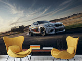 Peel and Stik Mural Full Print Wall Print High-Speed Racing Car Poster for Gym or Game Room Decor