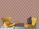 Elegant Art Deco Wallpaper “Wine Lotus” — Peel And Stick Design For Bedroom Or Living Room