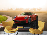 Peel and Stik Wallpaper On The Wall Red Ferrari Car 3D Wall Art For Room & Living Room