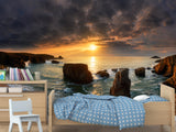 🏞️Natural Print For Comfort Traditional Wall Murals "Bay Of Biscay Near Italy" For Office, Bedroom, Study 🏞️