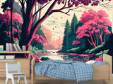 Art Print Non-Woven Wall Mural "Spring Landscape" for Living Room, Kids Room, Decor for Office, Bedroom 🌸