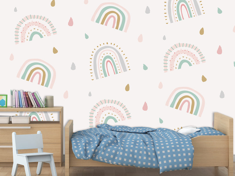 Kids photo wallpaper on the wall non-woven “Rainbow”, 3d wallpaper for Kids room