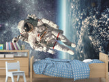 Self-adhesive Mural with a pattern for a teenager, photo wallpaper “Cosmonaut”