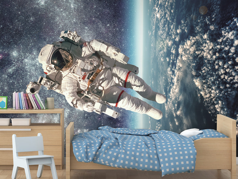 Self-adhesive Mural with a pattern for a teenager, photo wallpaper “Cosmonaut”