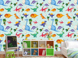 Kids Dinosaur Wallpaper For Kids – Cute Dino Print For Children’s Room Wall Decor
