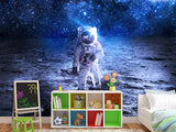 Peel and Stick Photo Wallpaper "Astronaut's flight in space" - Decor Bedroom Wall Art